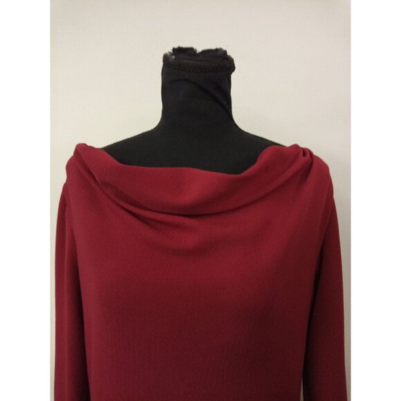 Danny and Nicole Women's Red Cowl Neck Midi Dress Size 16 - Picture 5 of 8
